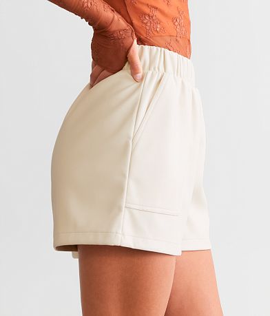 Steve Madden Faux Leather Short full right side view