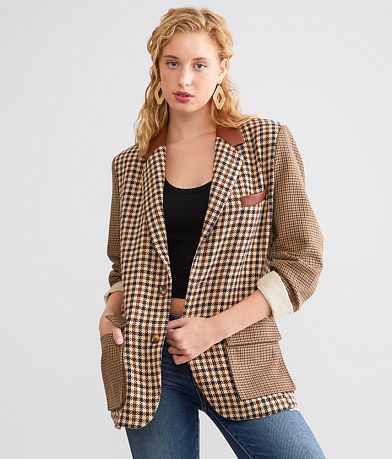Steve Madden Carolina Houndstooth Blazer front view