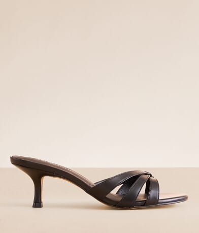 Steve Madden Cary Leather Heeled Sandal front view