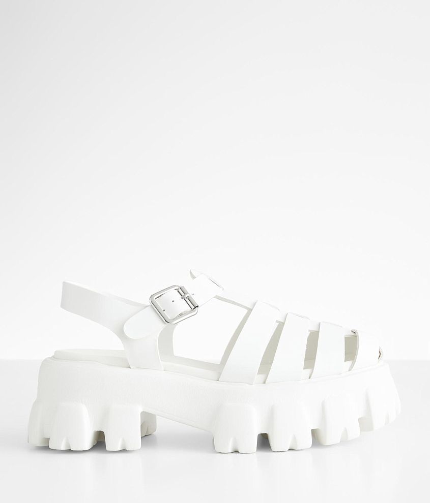 White cheap flatform sandals