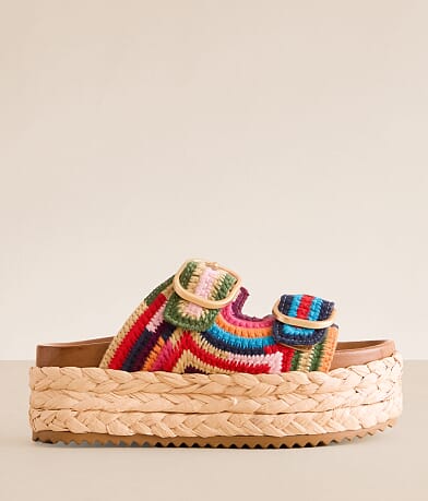 Steve Madden Klare Crochet Flatform Sandal front view