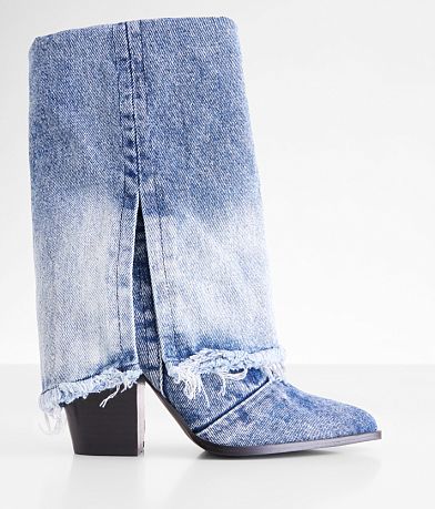 Steve Madden Livvy Denim Western Boot front view