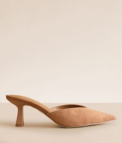 Steve Madden Mod Leather Heeled Shoe front view