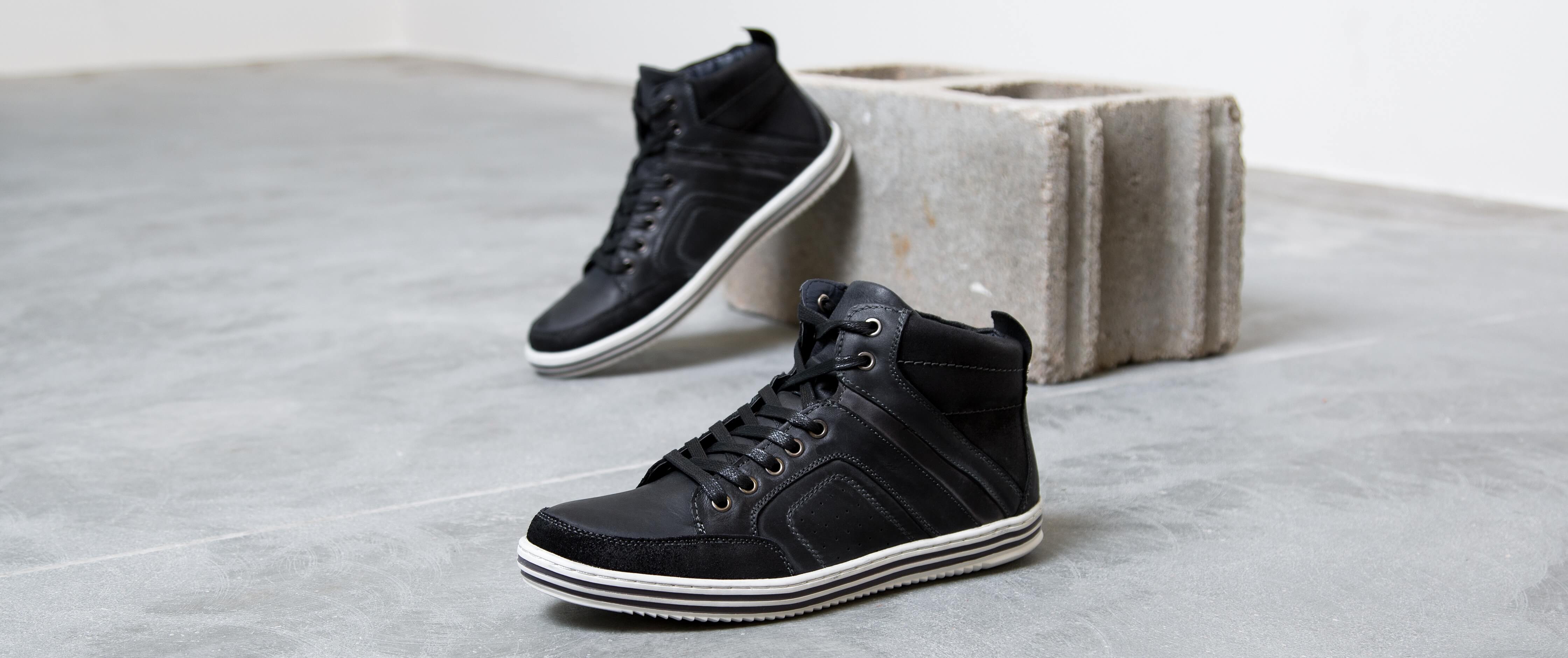 Madden Shoes Steve Madden Worthy HADAR Navy Box Leather Lace-Up