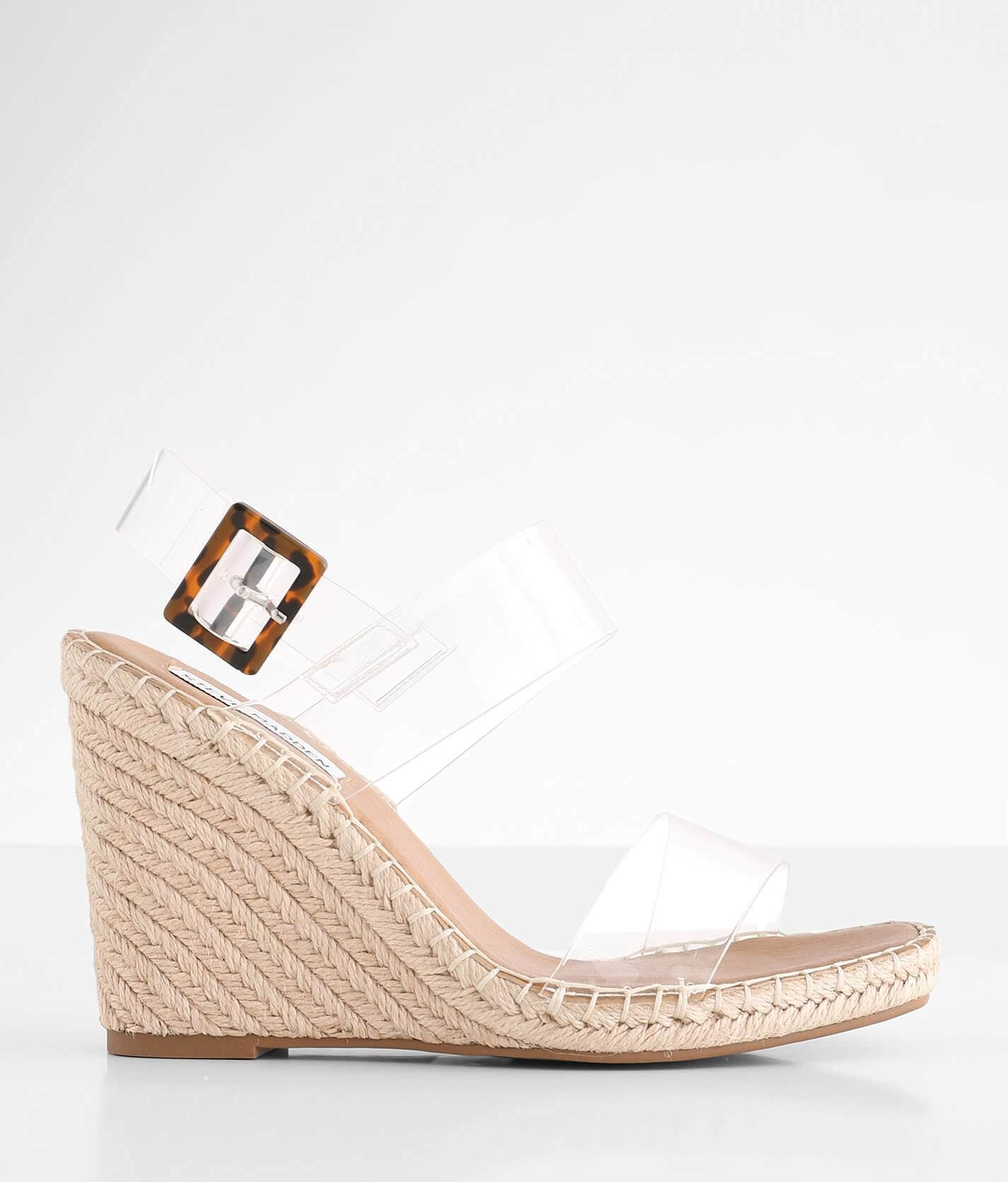 Steve madden clear store wedges