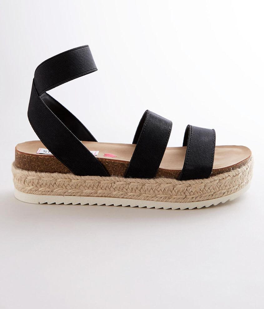 STEVE MADDEN Girls' Denim Espadrille Platform Wedge Sandals