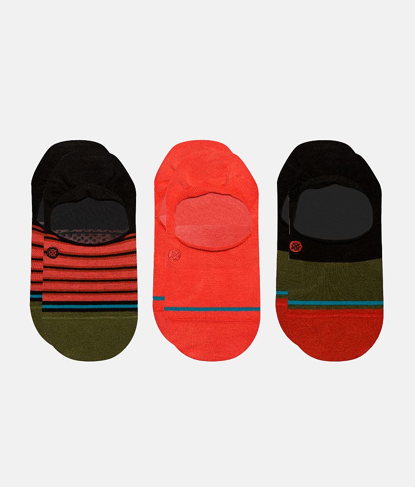 Stance Red Fade 3 Pack Socks front view