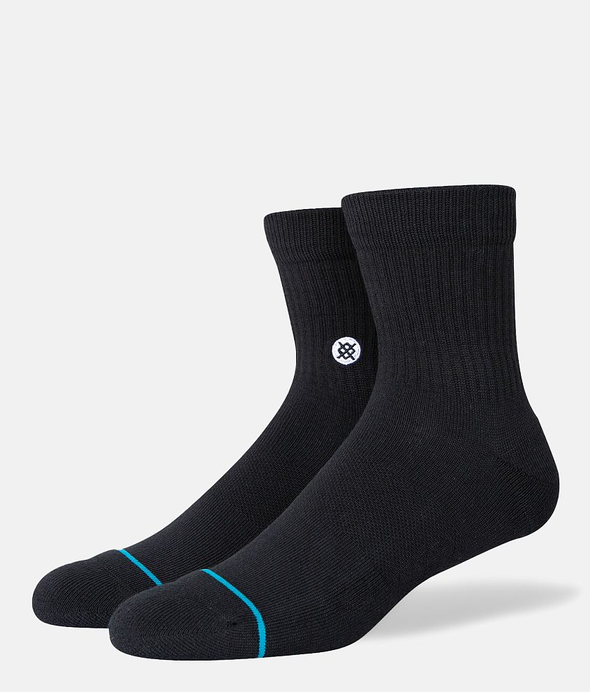 Stance Icon Quarter Socks front view