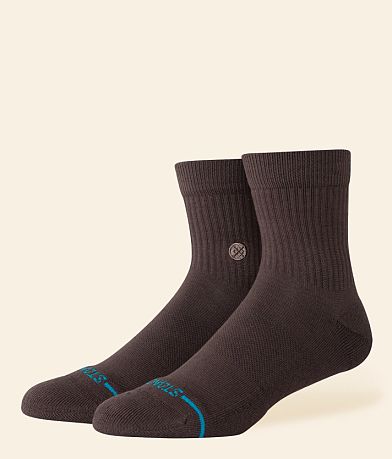 Stance Icon Quarter Socks front view