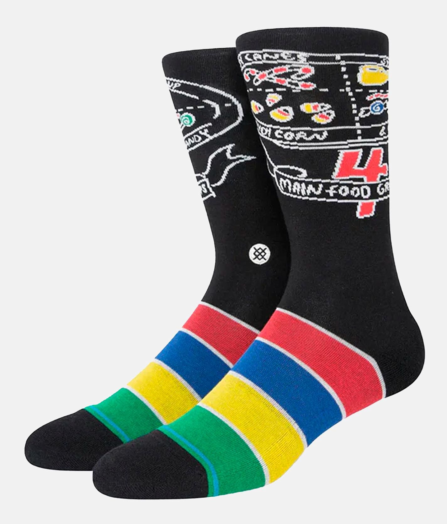On the verge campaign Sports Stance Elf Food Groups Socks - Men's Socks in Black | Buckle