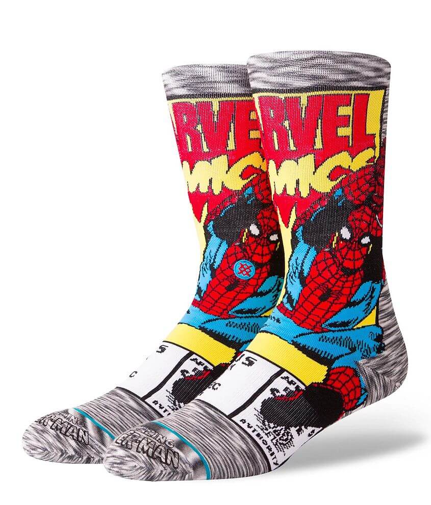 Stance Marvel Spiderman Comic Socks front view