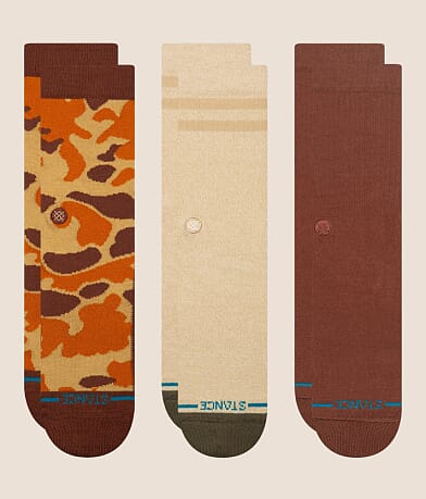 Stance 3 Pack Camo Socks front view