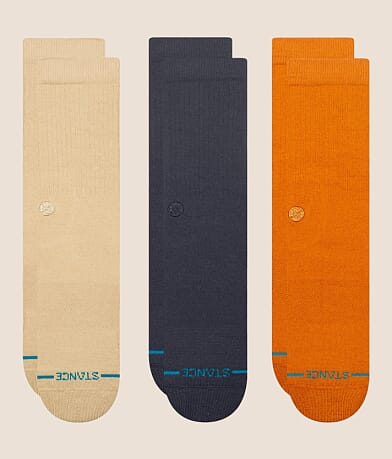 Stance 3 Pack Icon Socks front view
