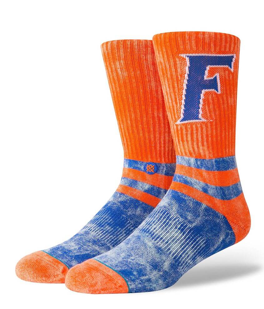 Stance Men’s Football Florida Gators Dip Crew Socks Orange & Blue sz Lg 