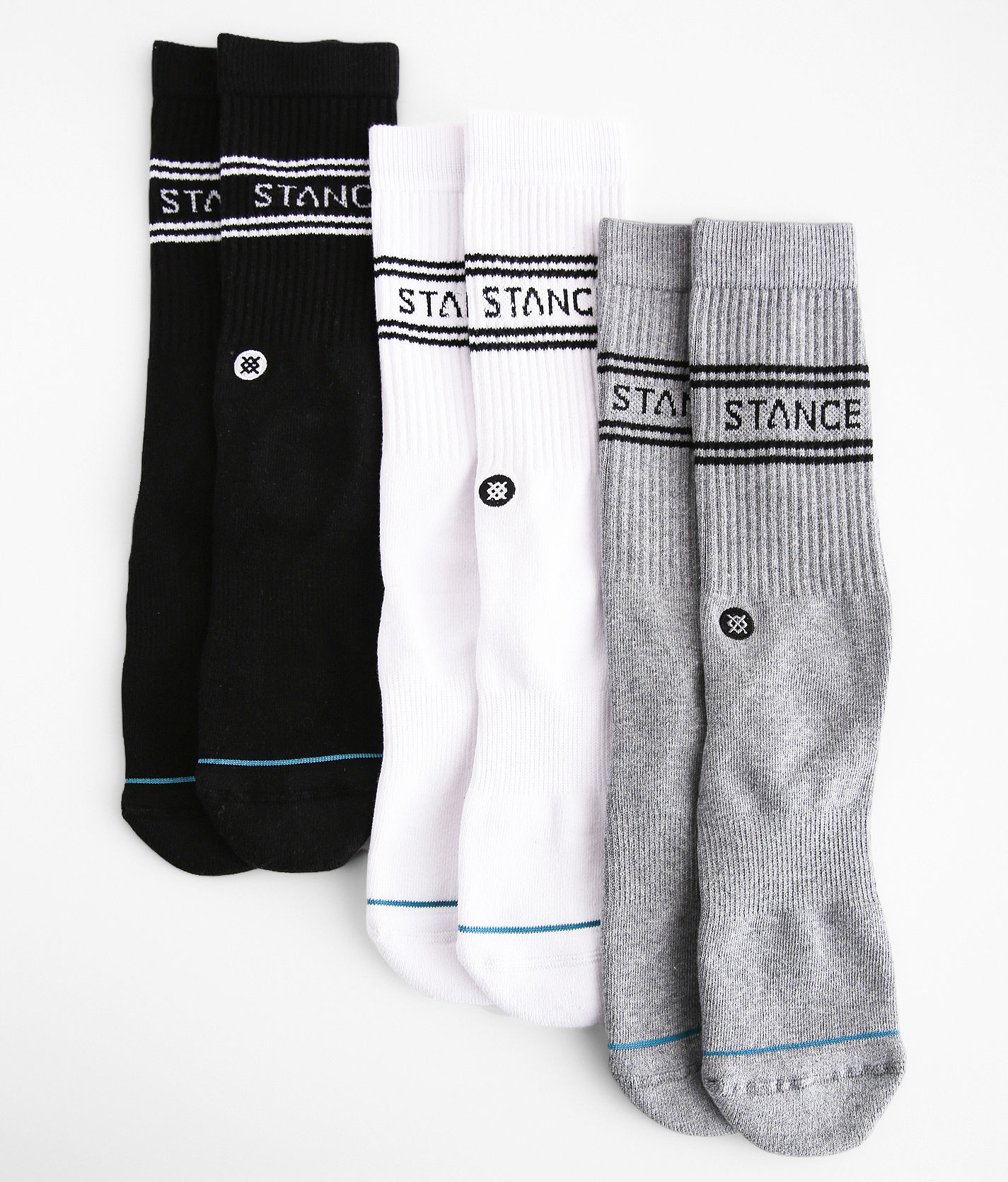 Stance 3 Pack Basic Socks - Men's Socks in Multi