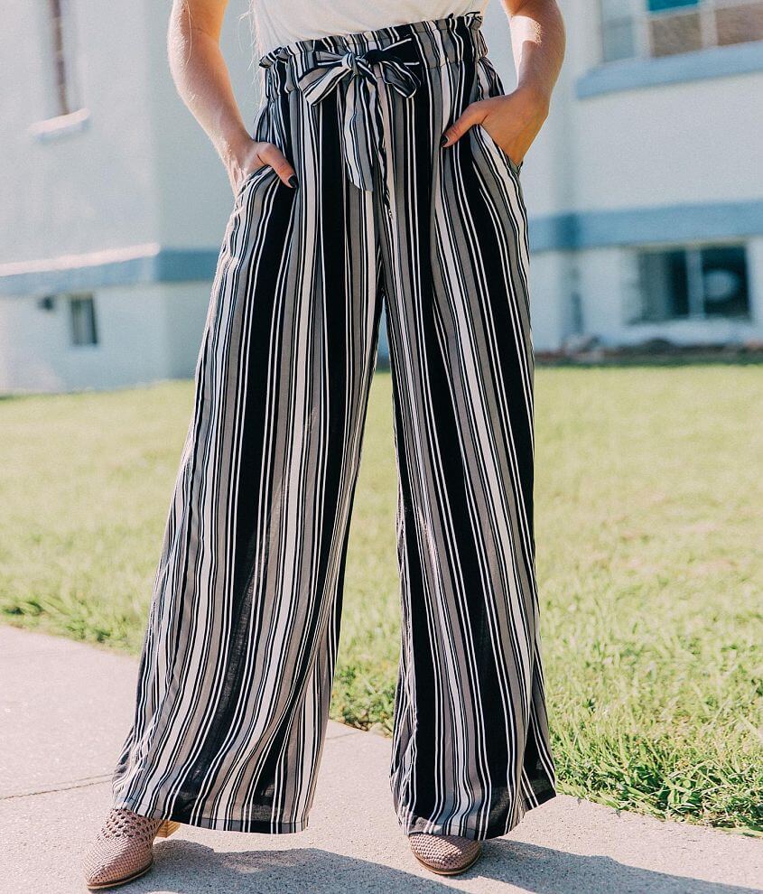 Angie Striped Wide Leg Pant front view