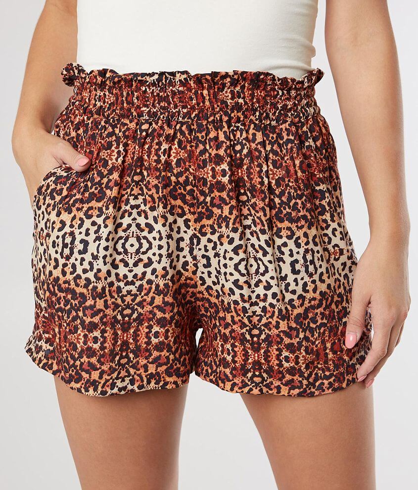 Angie Animal Print Fashion Short front view