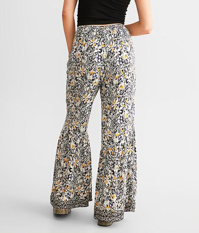 Angie Floral Wide Leg Beach Pant BACK