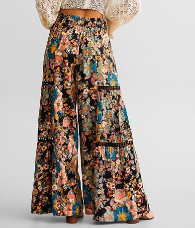 Angie Floral Beach Pant back view
