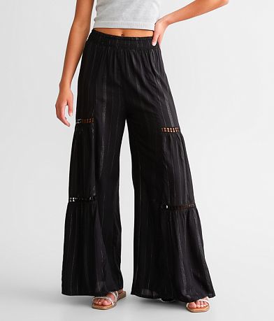 Angie Metallic Striped Beach Pant front view