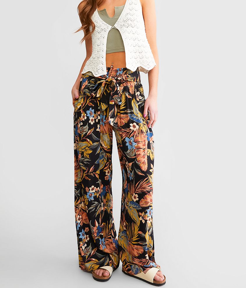 Angie Floral Print Beach Pant front view