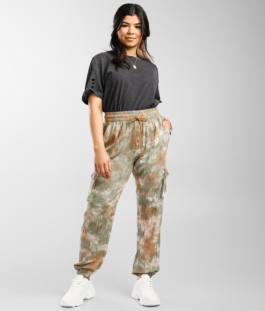 la la anthony fitted tie dye jogger