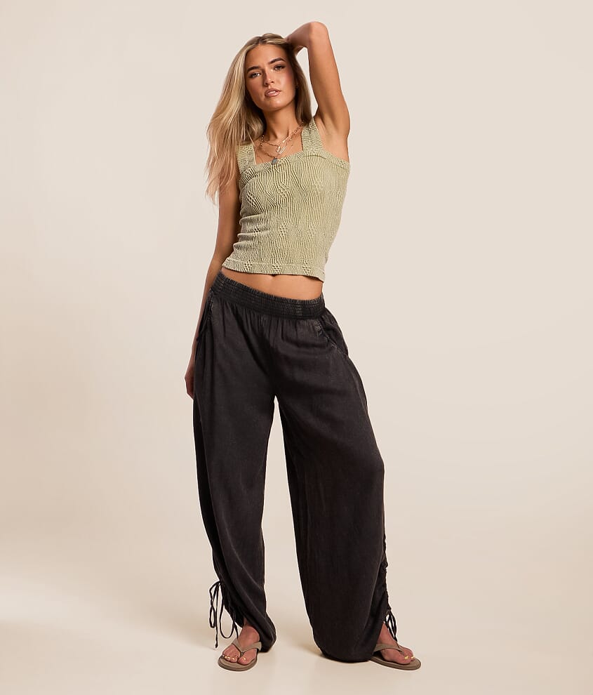 Washed Wide Leg Pant