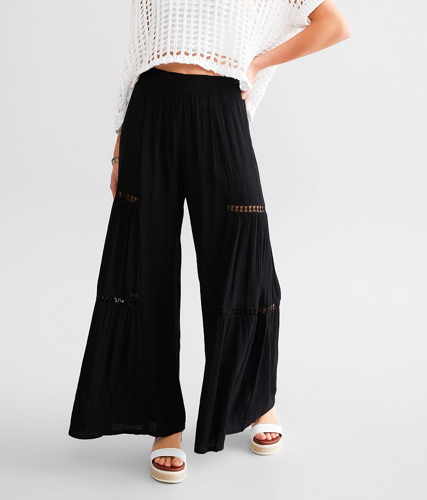 Angie Crinkle Beach Pant - Women's Pants in Black