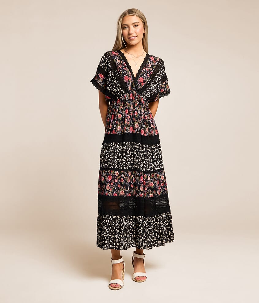 Mixed Floral Maxi Dress