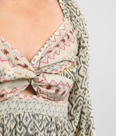 Angie Mixed Print Twisted Top MISC_DETAIL_1