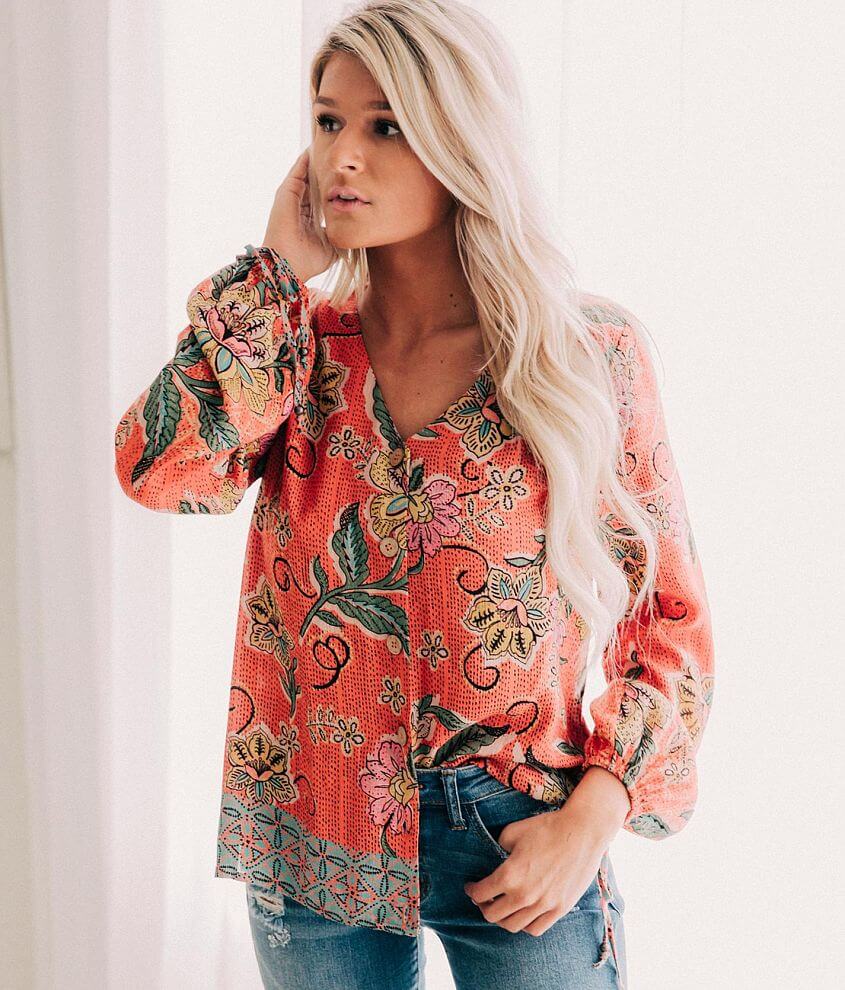 Willow & Root Floral Blouse - Women's Shirts/Blouses in Multi