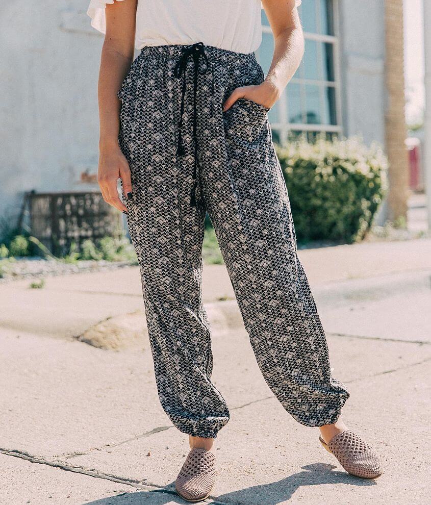 printed wide leg pant