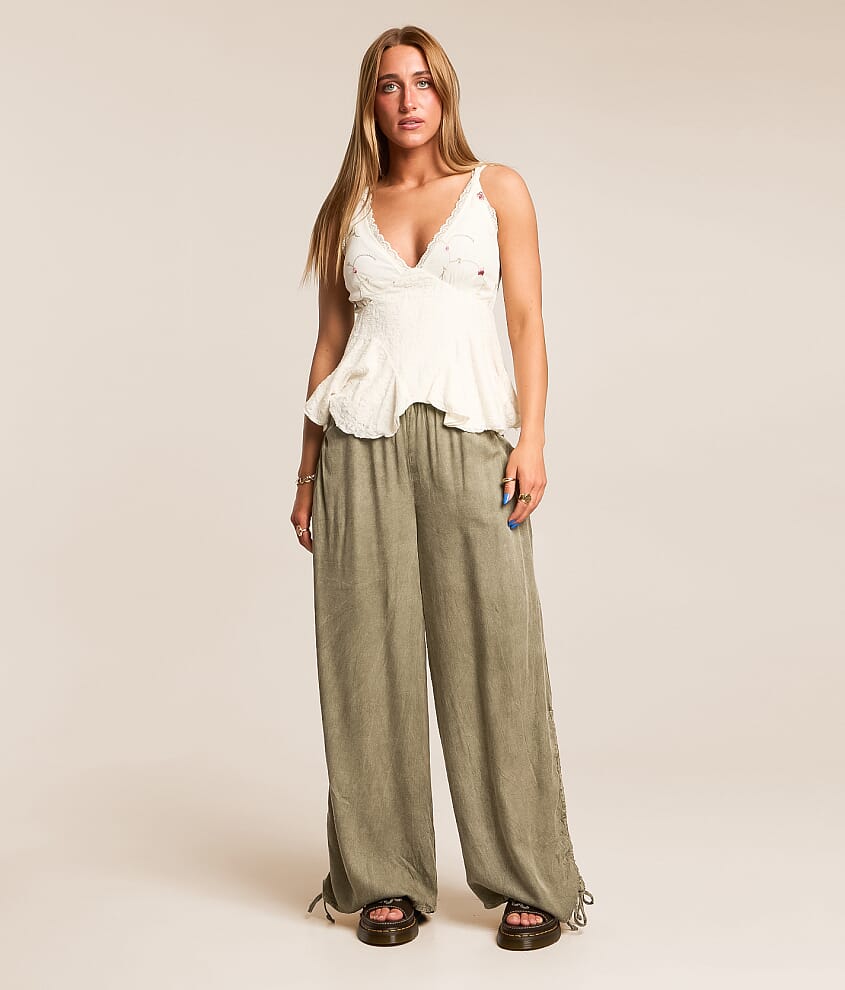 Washed Wide Leg Pant