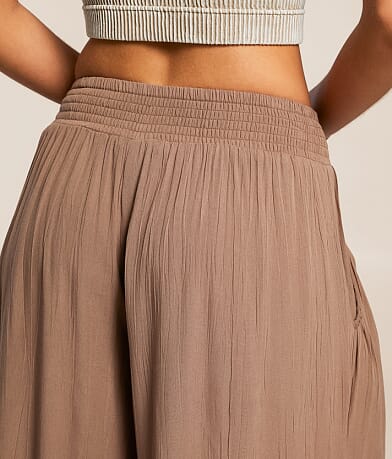 Angie Crinkle Wide Leg Pant back pocket view
