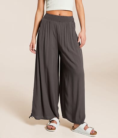 Angie Crinkle Wide Leg Pant front view