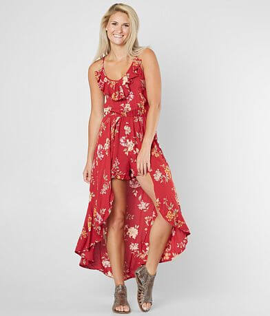 Angie Floral Maxi Romper FULL_LEFT_SIDE