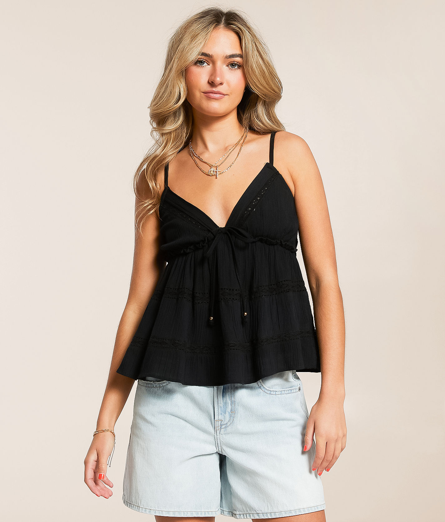 トップス andmary Angie ribbon tank ANDMARY】Angie ribbon tank