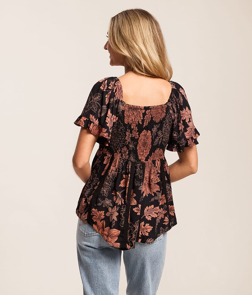 Floral Peplum Top - thumbnail 2