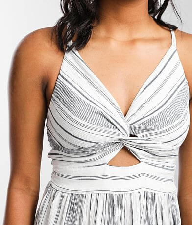 Angie Striped Front Twist Keyhole Dress MISC_DETAIL_1