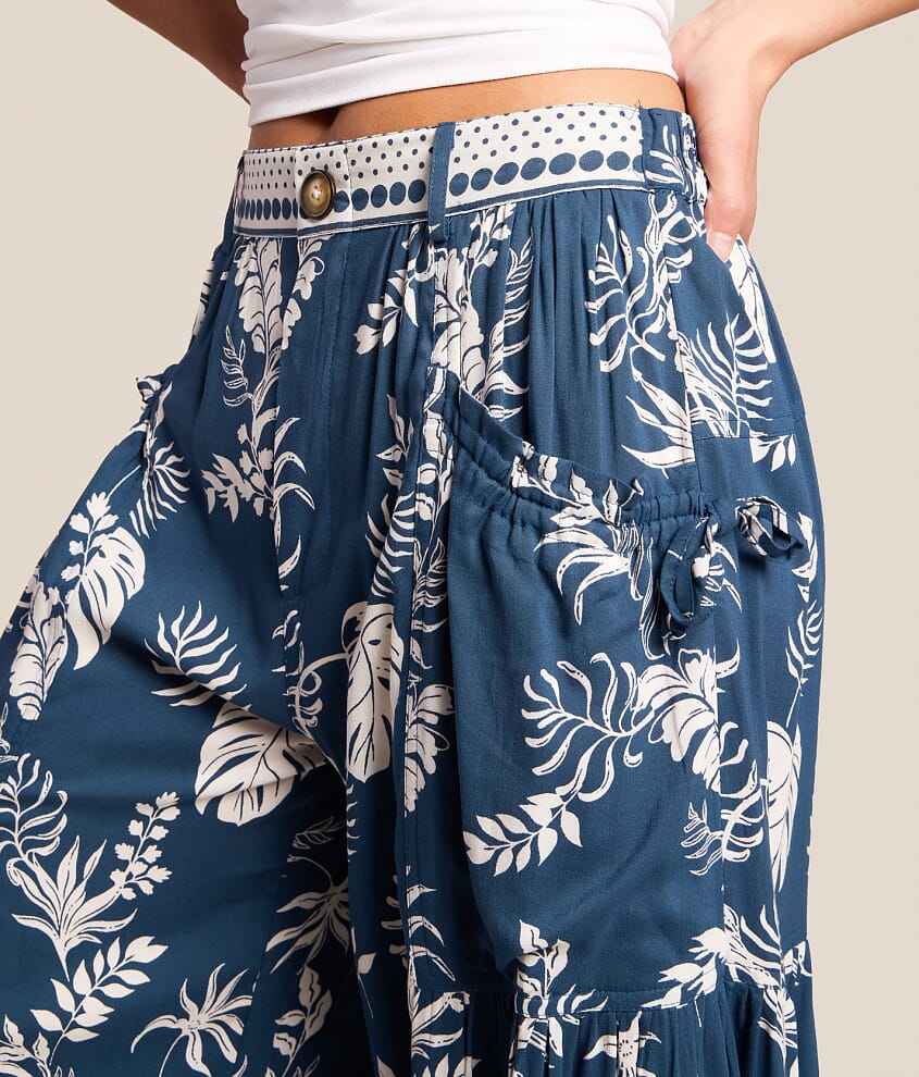 Tropical Wide Leg Beach Pant