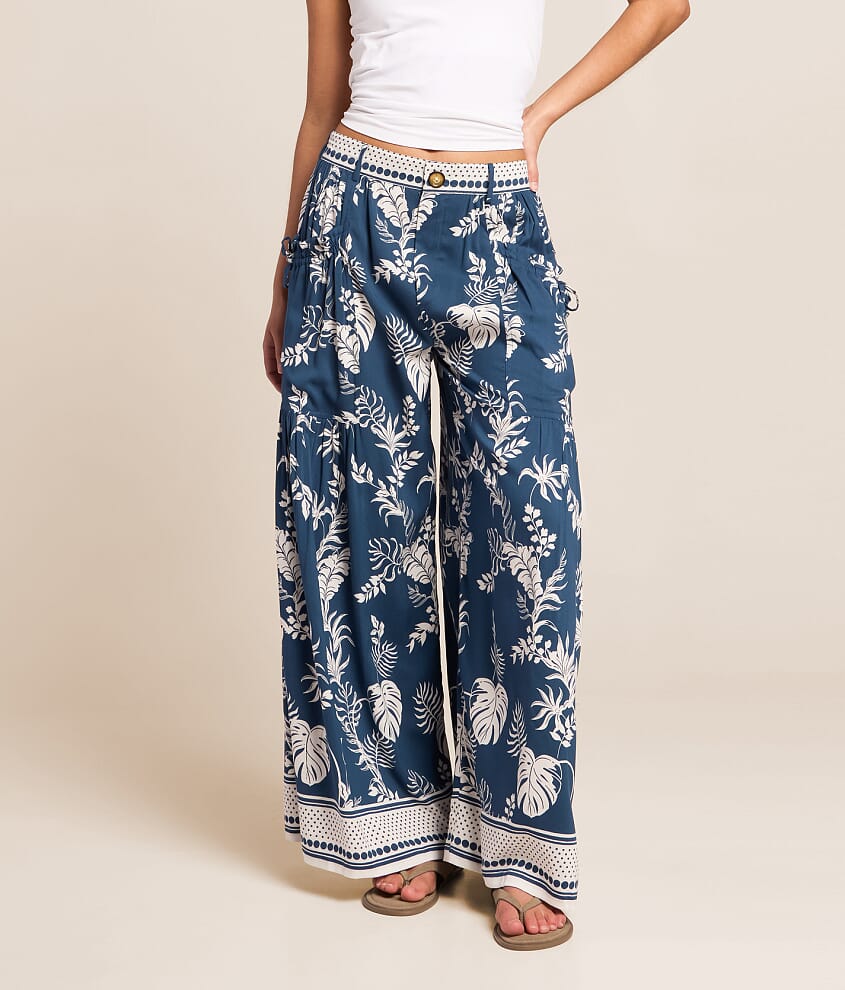 Tropical Wide Leg Beach Pant