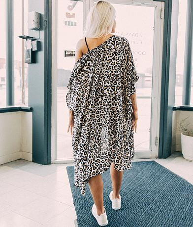 Angie Cheetah Print Kimono back view