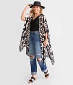 タカコページ Angie Flyaway Kimono - One Size - Women's Kimonos in Black