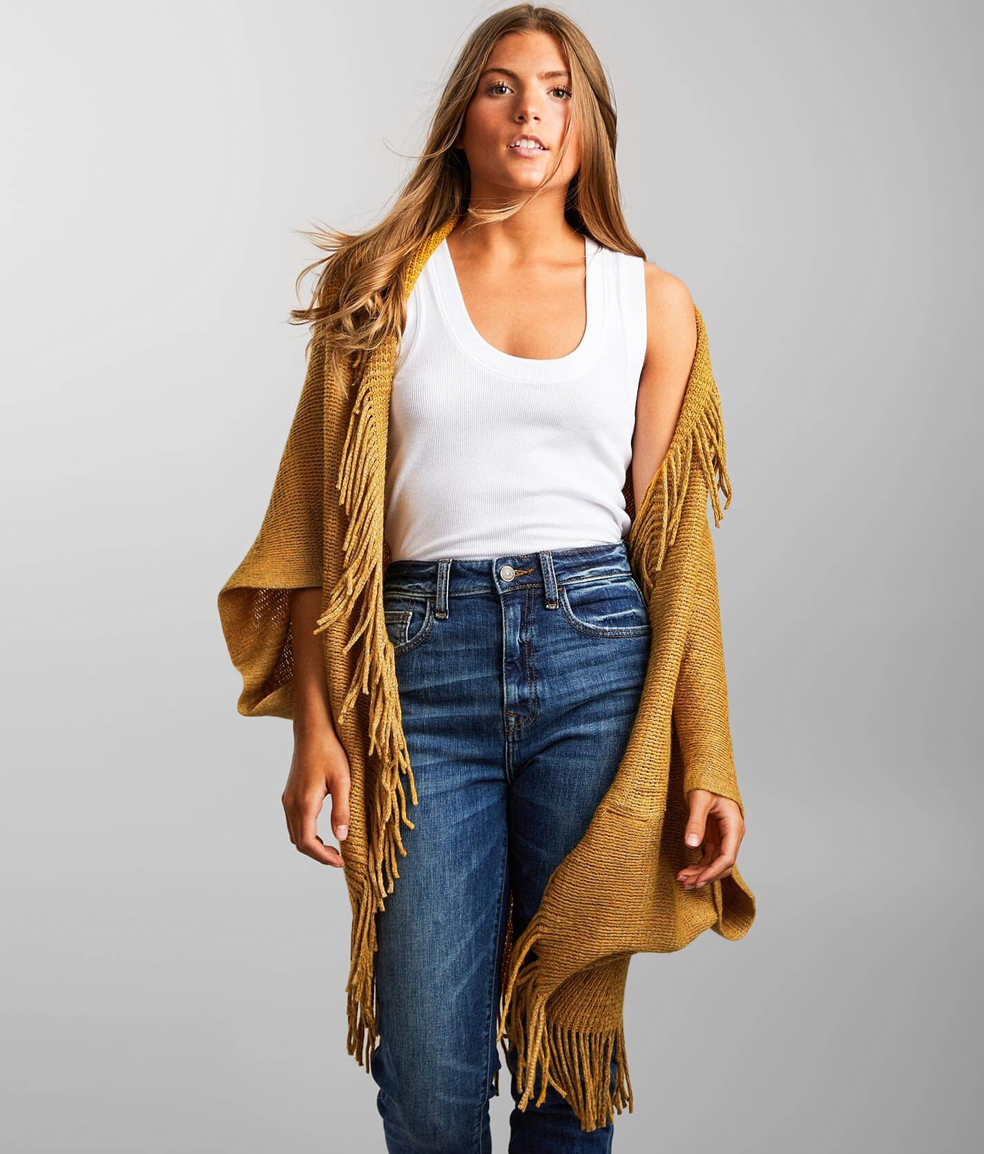 fringe trim cardigan