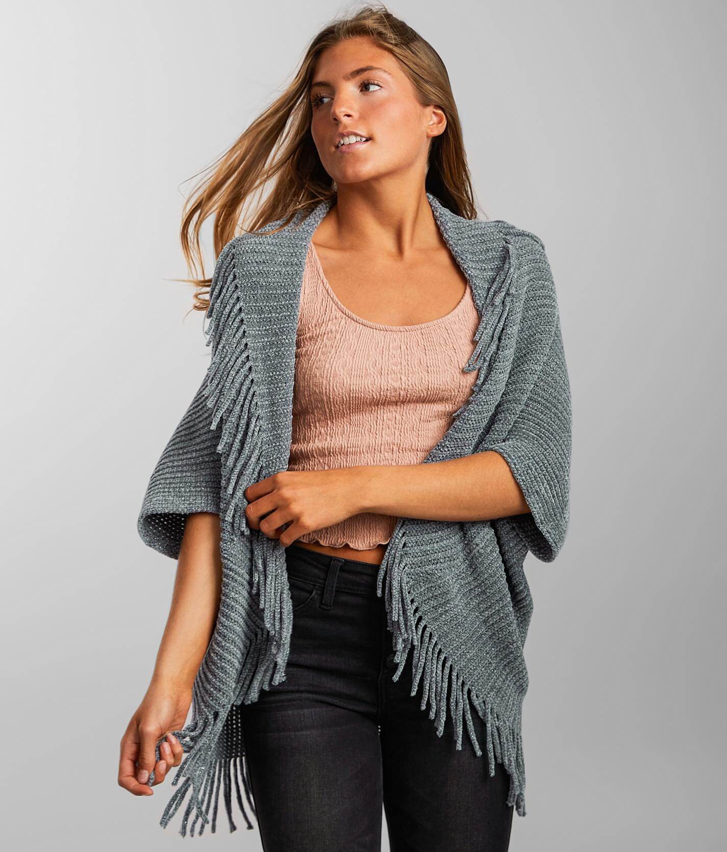 chenille grey cardigan