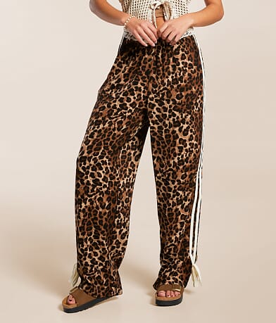 Willow & Root Cheetah Wide Leg Pant front view
