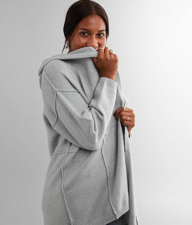 BKE Hooded Cardigan Sweater full right side view