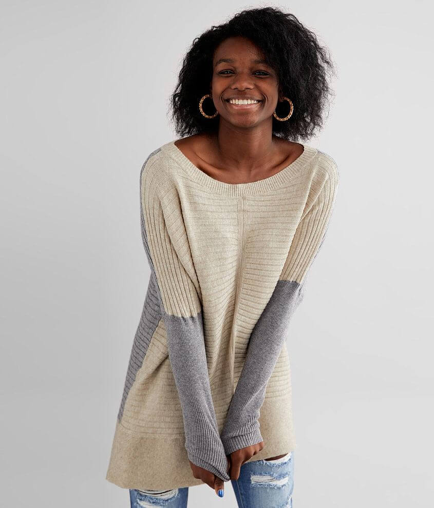 Color block 2025 tunic sweater