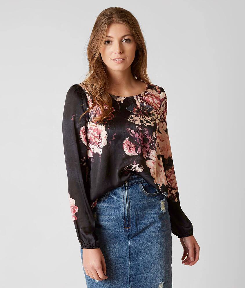 Daytrip Floral Satin Top front view