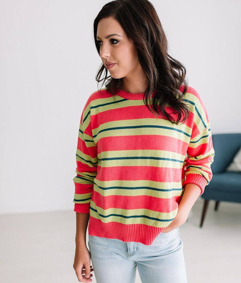 Neon striped sweater shop
